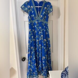 NWT Max Studio Blue Floral Maxi Dress